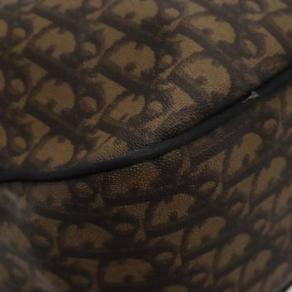 Christian Dior Trotter Romantic Tote Bag PVC Leather Brown Silver Auth 94254 - Picture 16 of 16